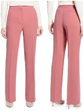 Rachel Parcell Pink High Rise Straight Leg Dress Pants Spring Workwear Size 4